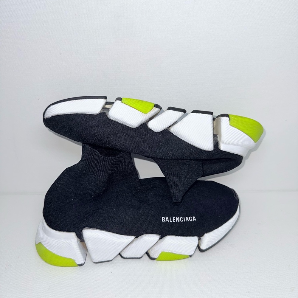 BALENCIAGA BLACK KNIT FABRIC SPEED 2.0 HIGH TOP. - Picture 6 of 11